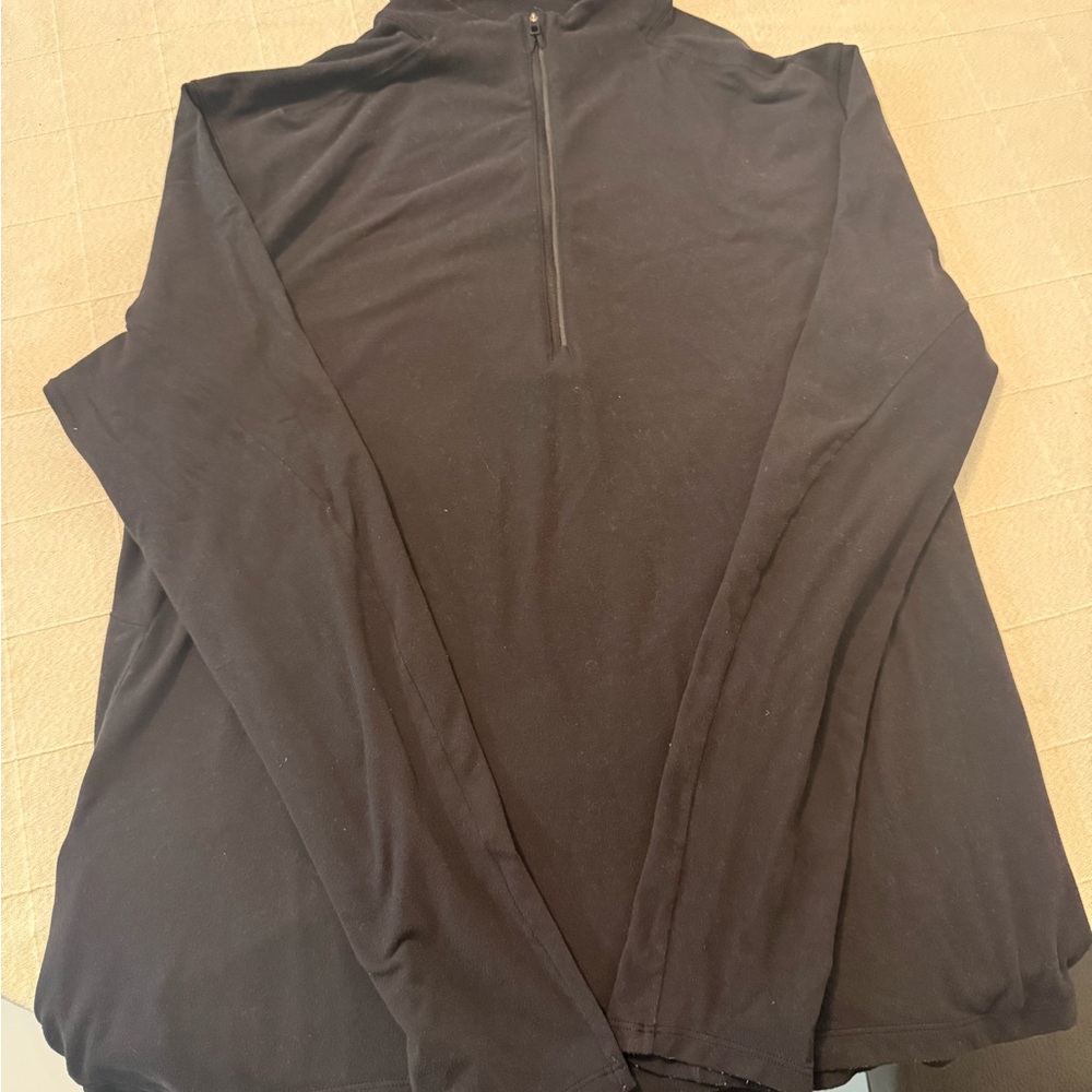Lululemon Black Long Sleeve Quarter-Zip Top